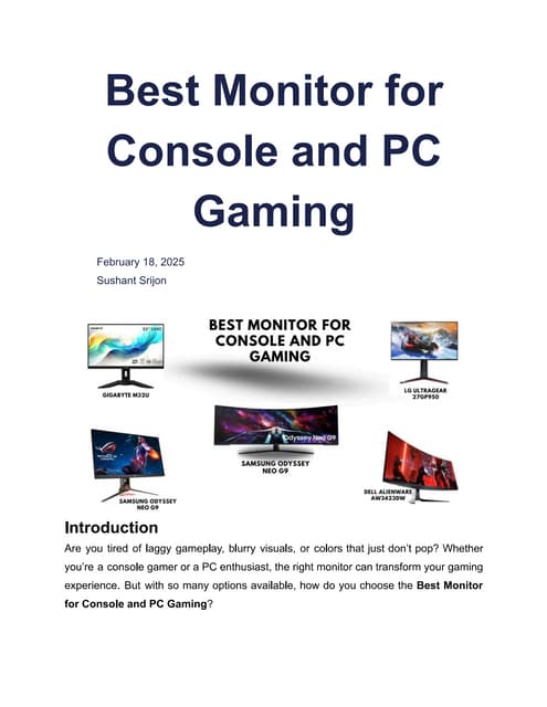 Best Monitor for Console and PC Gaming.pdf