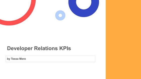 Developer relations KPIs