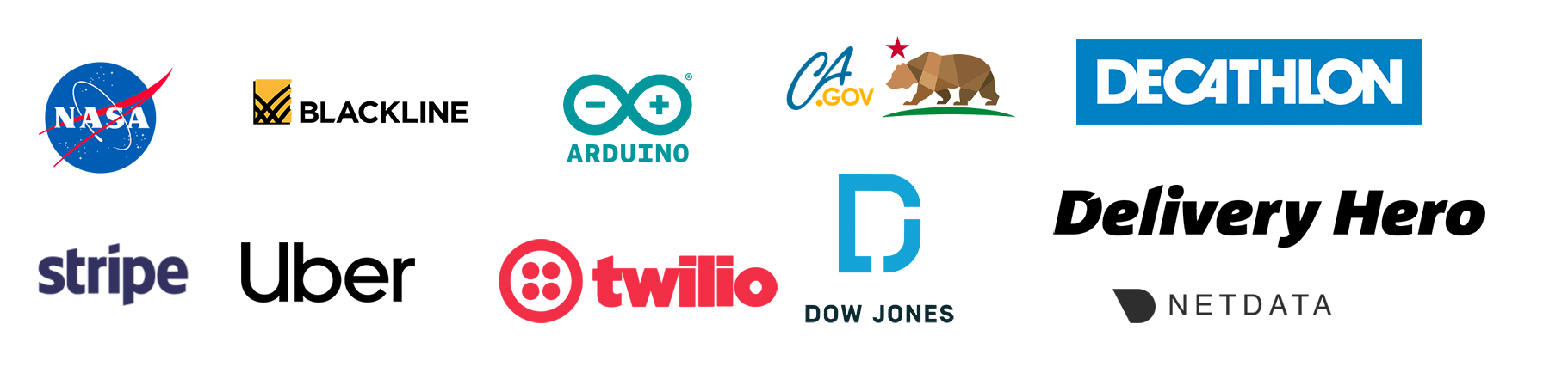 Group of company logos