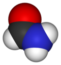 Space-filling model of the formamide molecule